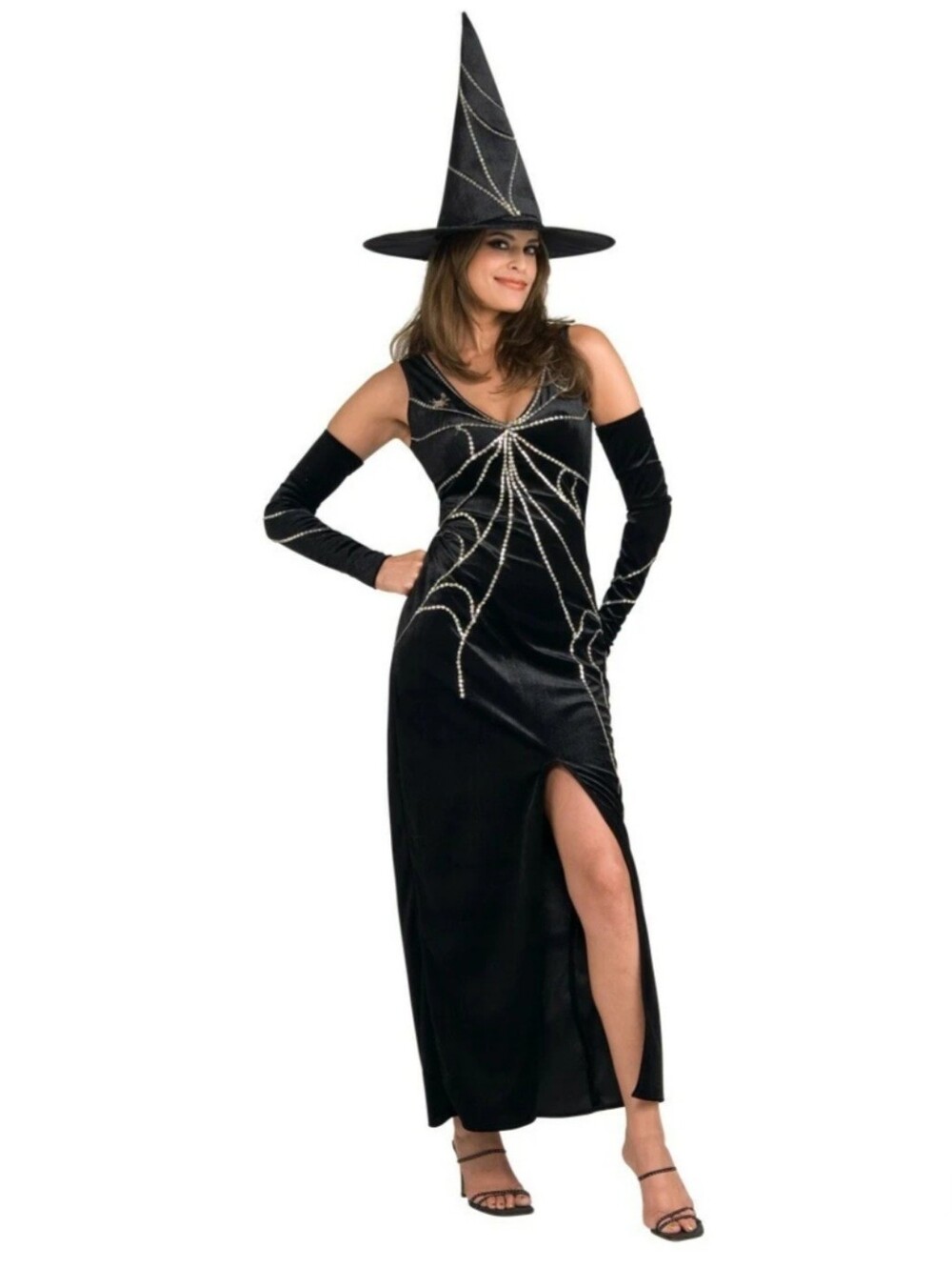 NWT Rubies Web Spinner Witch Costume Standard One Size Up To 12 Goth Halloween